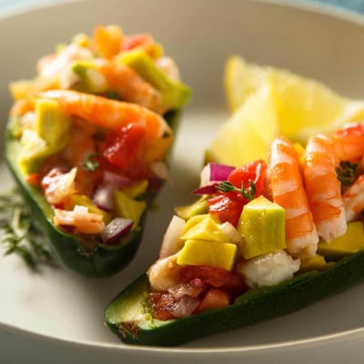 Shrimp Salat mit Avocado