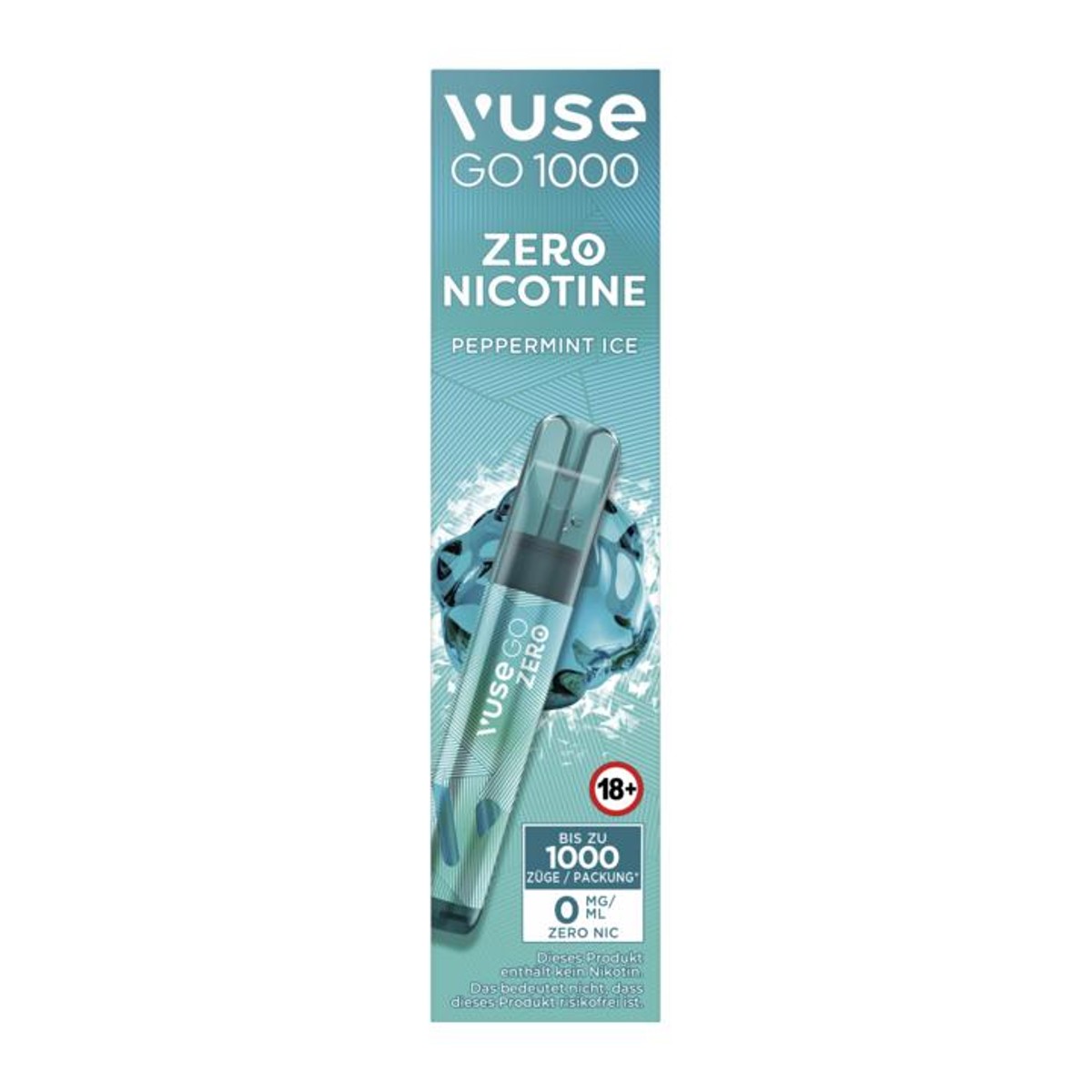 vuse go max zero nicotine 1000 (PEN) Peppermint Ice 0mg, without Aegis X Geekvape Z Nicotine Salt E-Liquid Color:SILVER