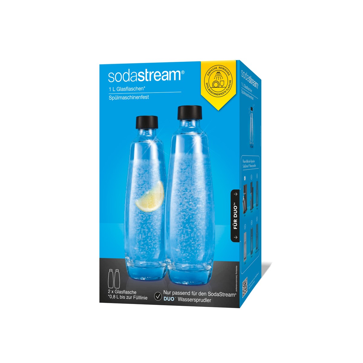 Sodastream Glasflasche DUO 1L 2er
