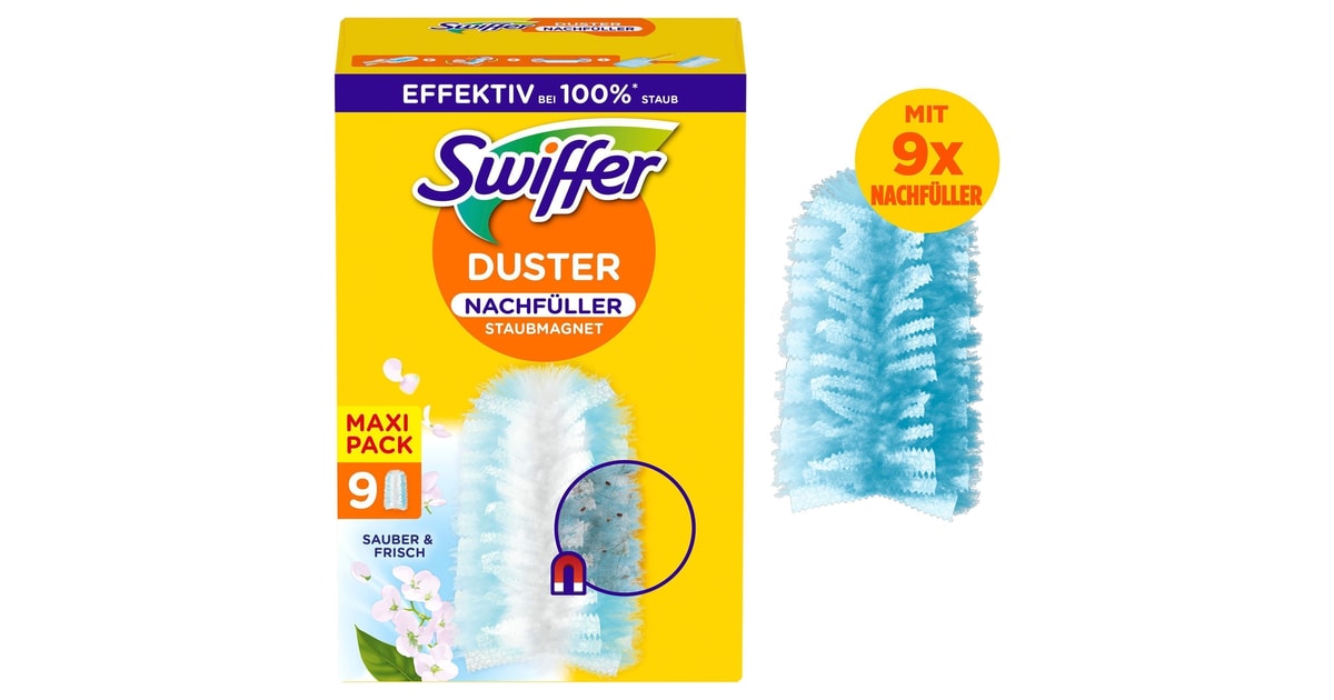 Swiffer Staubmagnet Nachfülltücher Clean & Fresh 9-er Pack