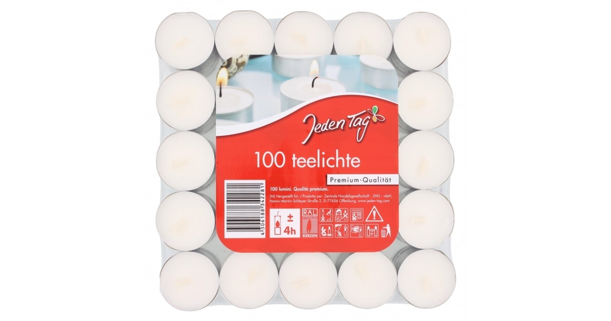 Jeden Tag Teelichter 100 St
