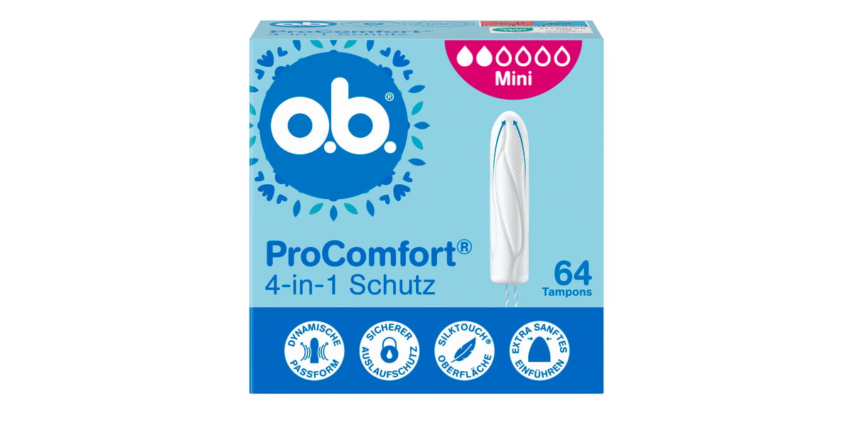 o.b. ProComfort Mini auch für leichte Tage Tampons