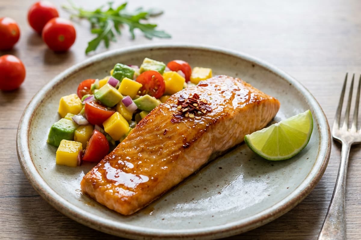 Honigglasierter Lachs