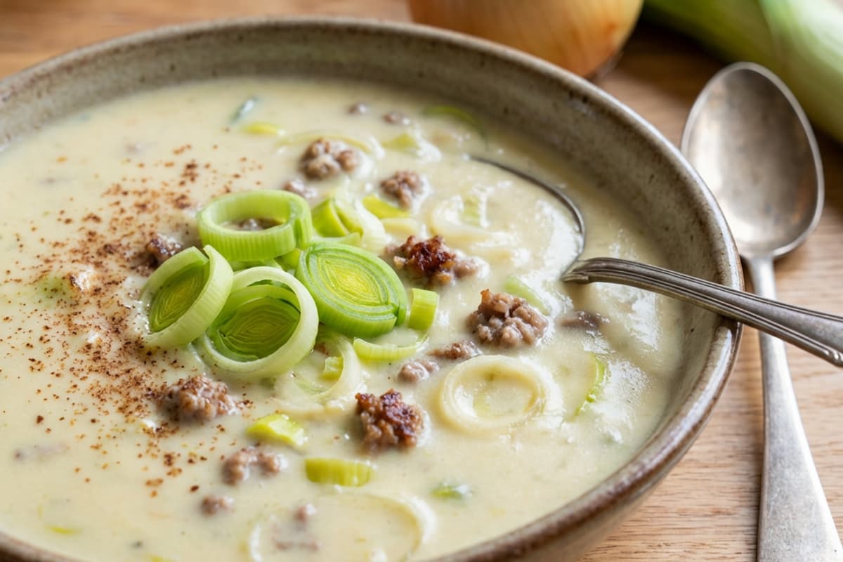 Käse-Lauch-Suppe
