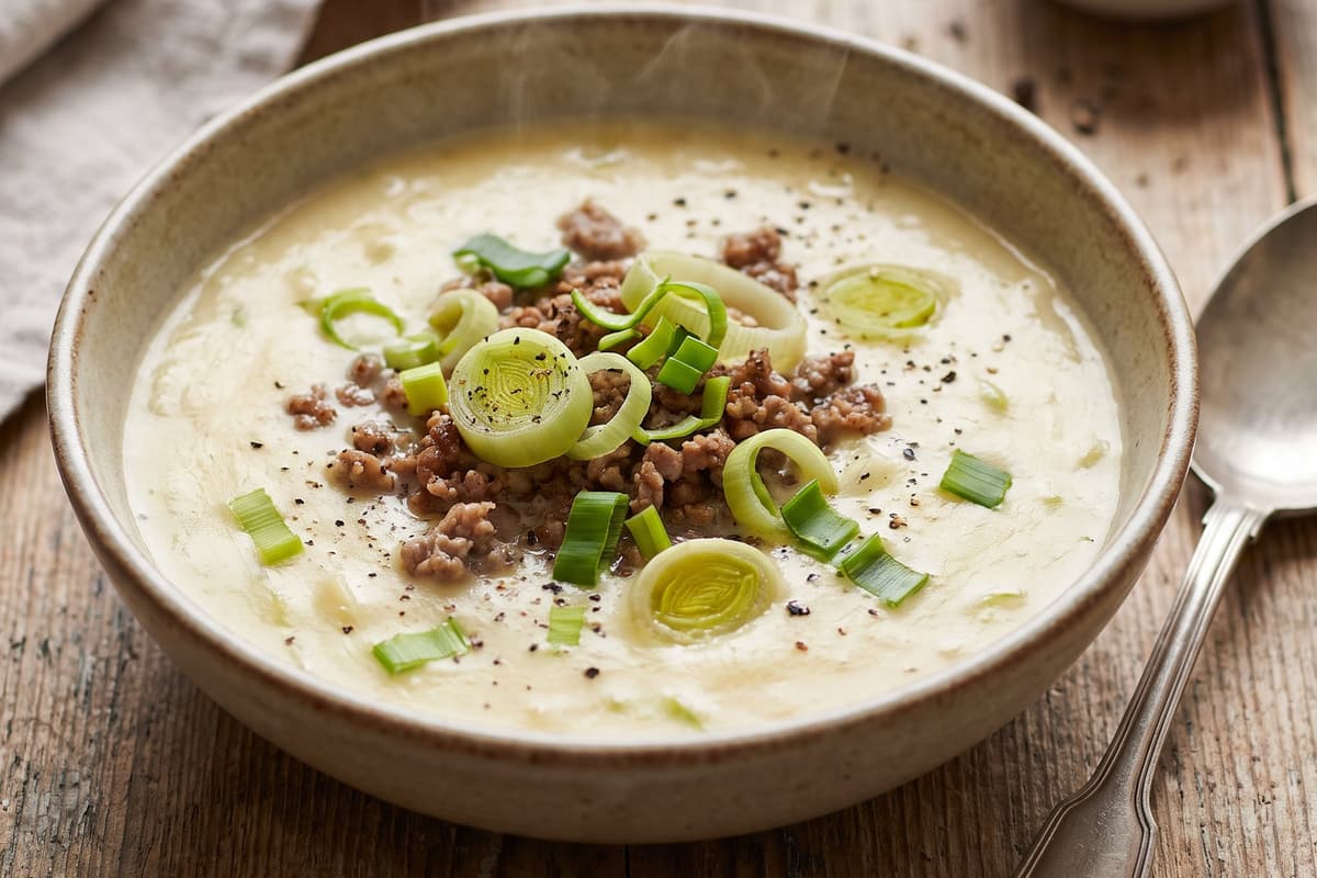 Käse-Lauch-Suppe