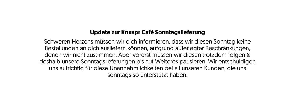 Zum Ausflippen: Jetzt Sonn- und Feiertagslieferung