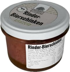 Bergsdorfer Wiesenrind Bierschinken im Glas
