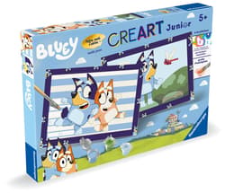 Ravensburger Malen nach Zahlen Set Bluey mit Rahmen