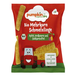Pumpkin Organics Bio Mehrkorn Schmelzlinge Apfel, Erdbeere und Süßkartoffel ab 10 Monaten