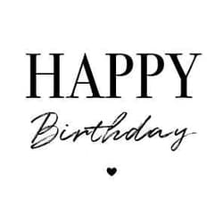 Braun & Company Napkins Cocktail Graphic Happy Birthday white 25x25cm 20 pieces 3-ply