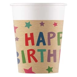Pappbecher Happy Birthday 200ml