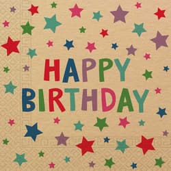 Happy B-Day napkins 33x33cm 20 pieces