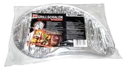 Alu-Grillschale eckig mit Anfasser 5 Stück
