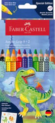 Faber-Castell Jumbo Grip Colored Pencils Dino 8+2 Cardboard Box