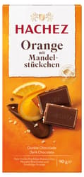 Hachez Tafel Orange mit Mandelstückchen