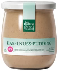 Zum Dorfkrug Haselnuss-Pudding