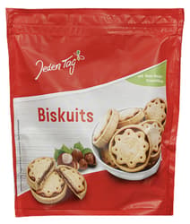 Jeden Tag Biskuits mit Haselnussfüllung
