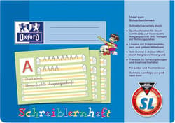 Oxford Schreiblernheft Lineatur SL liniert 16 Blatt blau DIN A4 quer
