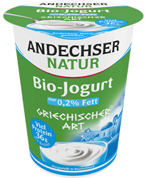 Andechser Organic Yoghurt Greek Style Nature 0.2%