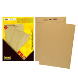 Idena Versandtaschen ohne Fenster haftklebend 90g/m² braun DIN C4 10 Stück