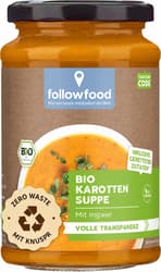 followfood BIO Karottensuppe mit Kokosmilch und Ingwer vegan