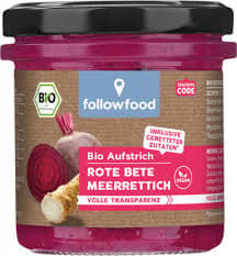 followfood BIO Rote Bete & Meerrettich Aufstrich