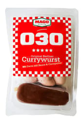 Mago Original Berliner Currywurst mit Darm mit Currysoße