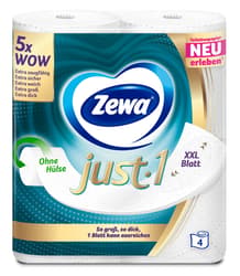 Zewa Just 1 Toilettenpapier ohne Hülse 4x99 Blatt 4 Lagen