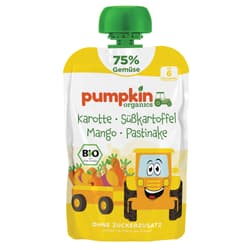 Pumpkin Organics Bio Quetschie Karotte, Süßkartoffel, Mango, Pastinake ab 6 Monaten