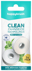 happybrush Zahnseide Clean Refill - 2x40m, gewachst