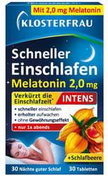 Klosterfrau Schneller Einschlafen Intens 2,0 mg Melatonin 30 Tabletten