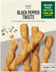 M&S Puff Pastry Sticks with Sea Salt & Black Pepper