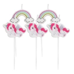 Idena Partykerzen Einhorn/Regenbogen 5 Stück