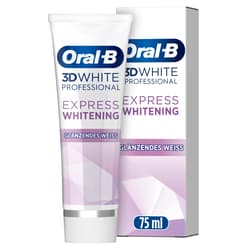Oral-B 3D White Professional Express Whitening Zahnpasta Glänzendes Weiß, Eukalyptus & Minze