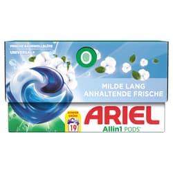 Ariel All-in-1 Vollwaschmittel Flüssig Pods Frische Baumwollblüte 19WL