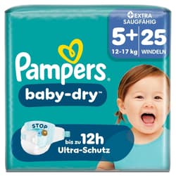 Pampers Baby-Dry Windeln Gr. 5+ Junior Plus, Single Pack, 12-17kg