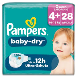 Pampers Baby-Dry Windeln Gr. 4+ Maxi Plus, Single Pack, 10-15kg