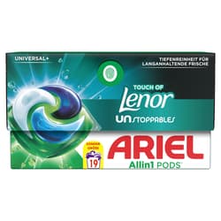 Ariel All-in-1 Vollwaschmittel Flüssig Pods Touch of Unstoppables 19WL