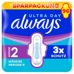 Always Ultra Damenbinden Long mit Flügeln Monatspaket, (3 x 32)