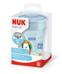 NUK Magic Cup 230ml, 360° drinking rim, sealing silicone disc, from 8 months, BPA-free, blue