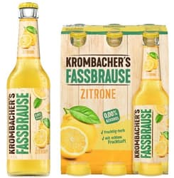 Krombacher's Fassbrause Zitrone 0,0% Alkoholfrei 6x0,33 l (MEHRWEG)