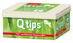 Q-Tips Bio Stäbchen Box
