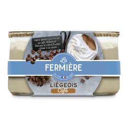 La Fermière Liégeois mit Kaffee