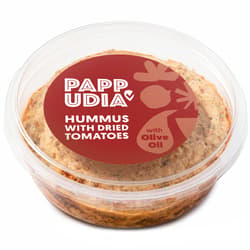 Pappudia Hummus mit getrockneten Tomaten und Olivenöl VEGAN