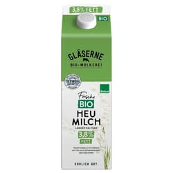Gläserne Molkerei BIO fresh hay milk, longer shelf life 3.8%