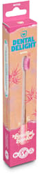 DENTAL DELIGHT Beautiful Bamboo Zahnbürste BLAU/WEISS/SCHWARZ/PINK
