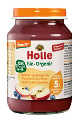 Holle DEMETER Glas Obst Apfel mit Heidelbeer