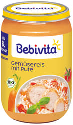 Bebivita BIO Gemüse-Reis mit Pute, ab dem 8. Monat