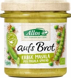 Allos organic on bread pea & masala