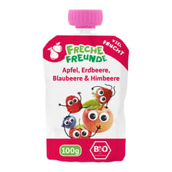 Freche Freunde Bio Quetschie „Apfel, Erdbeere, Blaubeere & Himbeere"